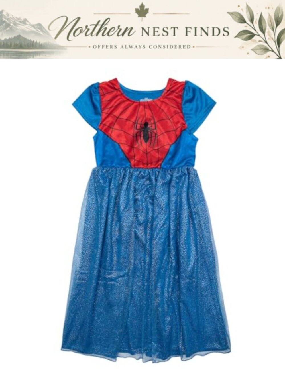 Girls Fantasy Nightgown Short Sleeve Pull On Sleepwear Dress